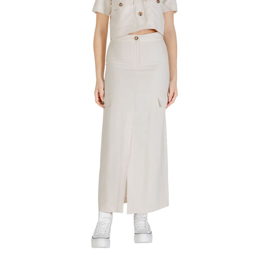 Bicolor Viscose Skirt