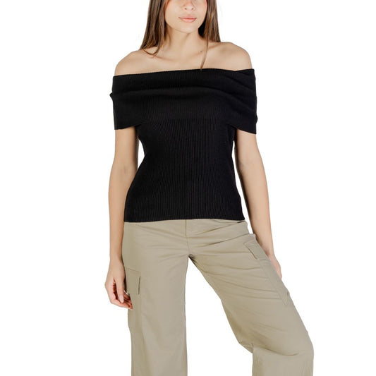 Black Polyester Sweater