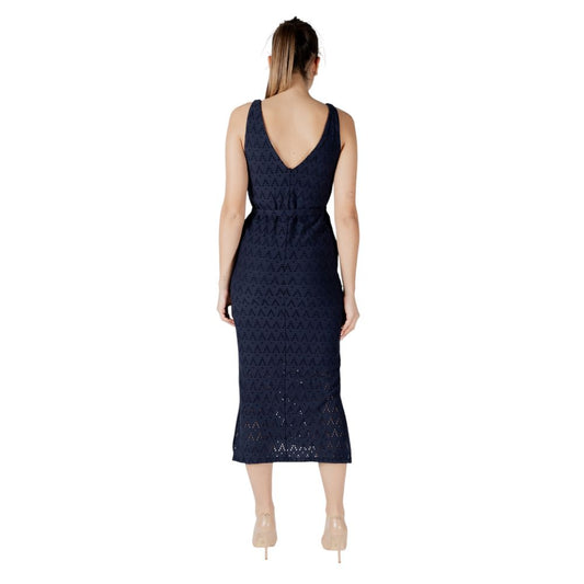 Blue Recycled Polyester Midi