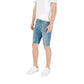 Light Blue Cotton Bermuda