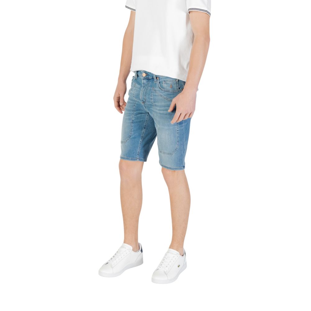 Light Blue Cotton Bermuda