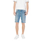 Light Blue Cotton Bermuda