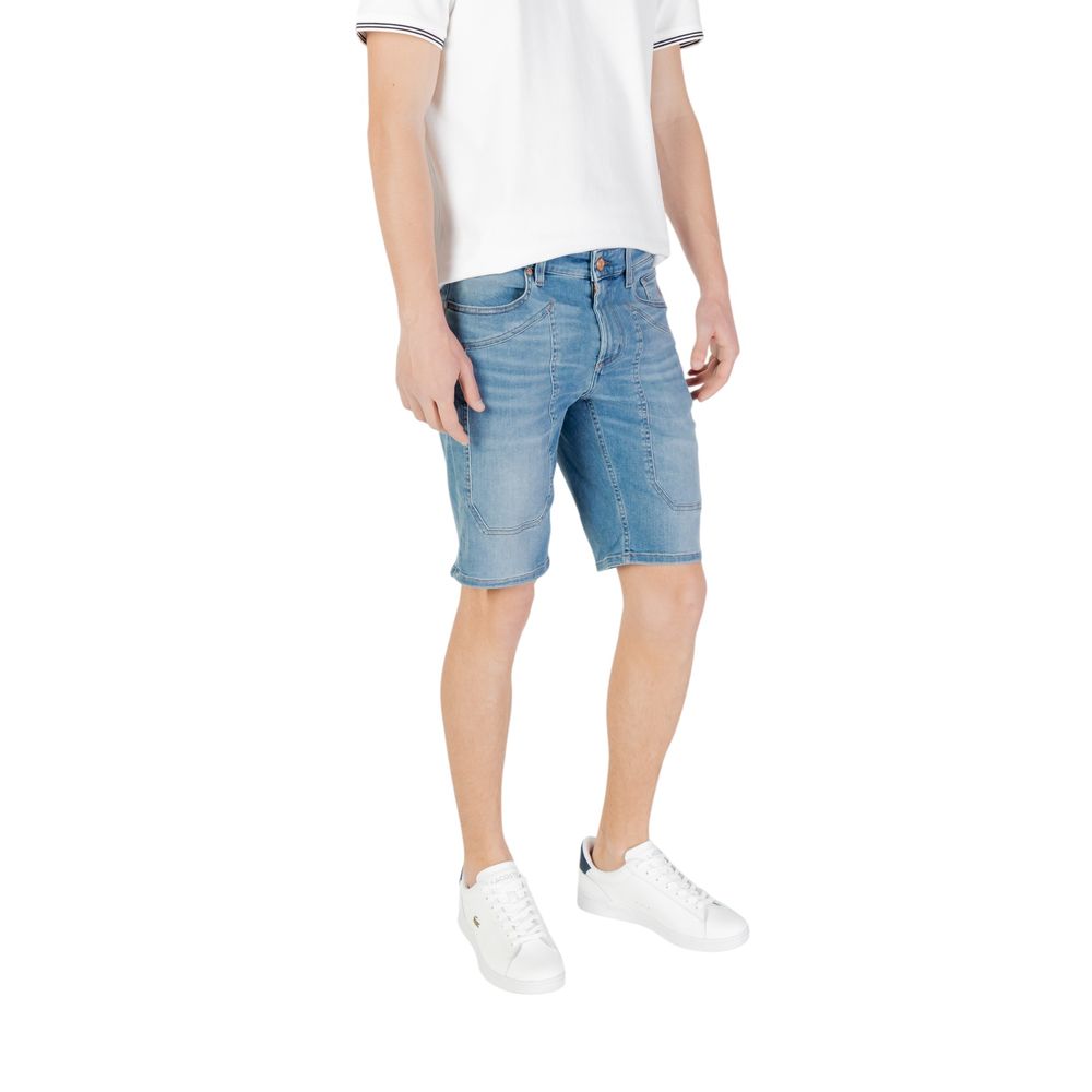 Light Blue Cotton Bermuda
