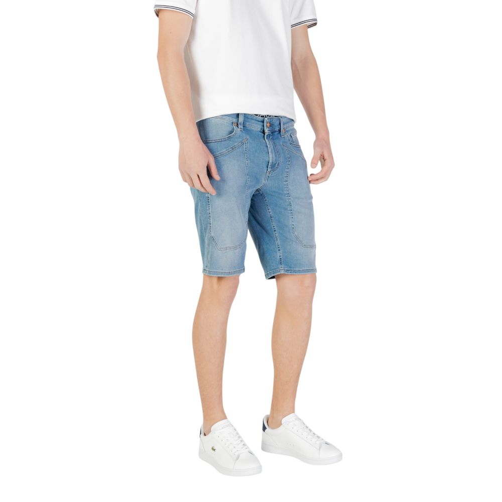 Light Blue Cotton Bermuda