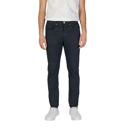 Blue Cotton Skinny Pant