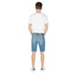 Light Blue Cotton Bermuda