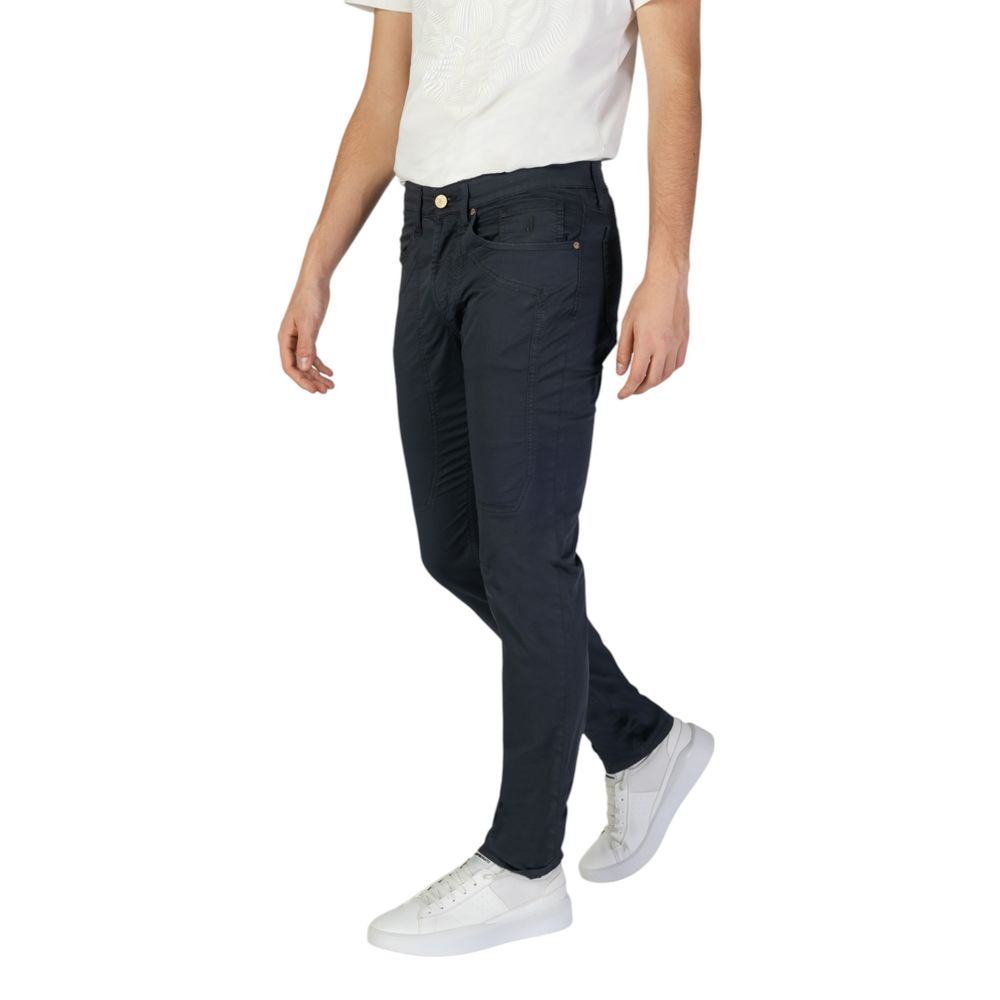 Blue Cotton Skinny Pant