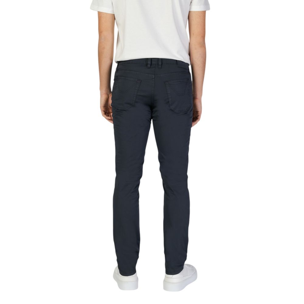 Blue Cotton Skinny Pant