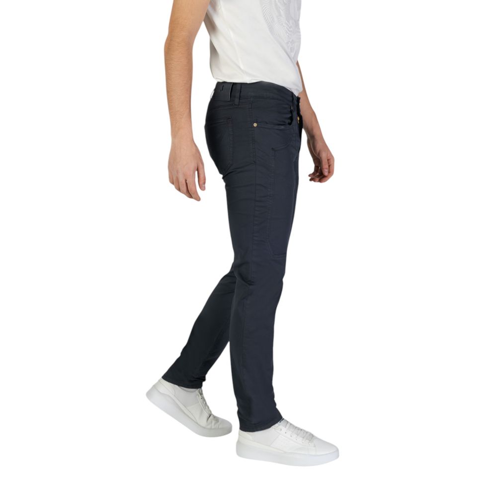 Blue Cotton Skinny Pant