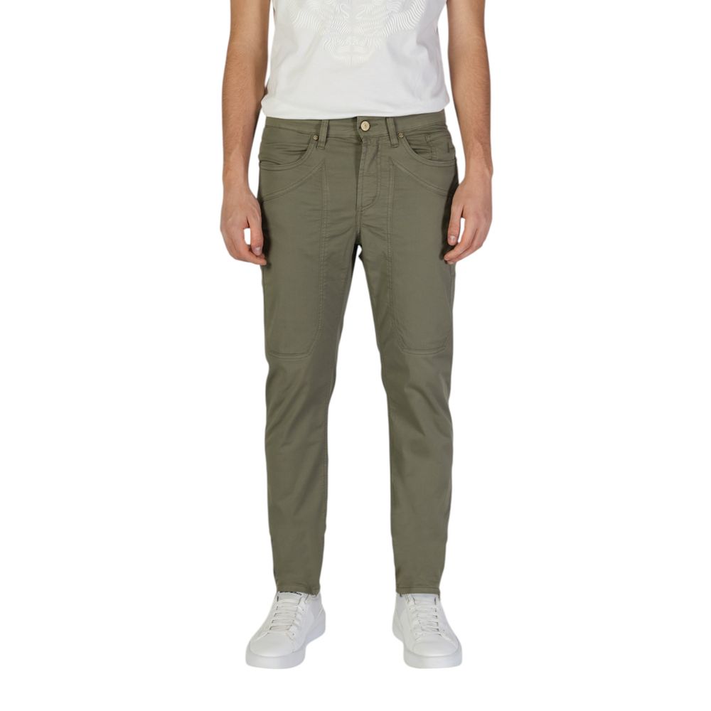 Green Cotton Skinny Pant