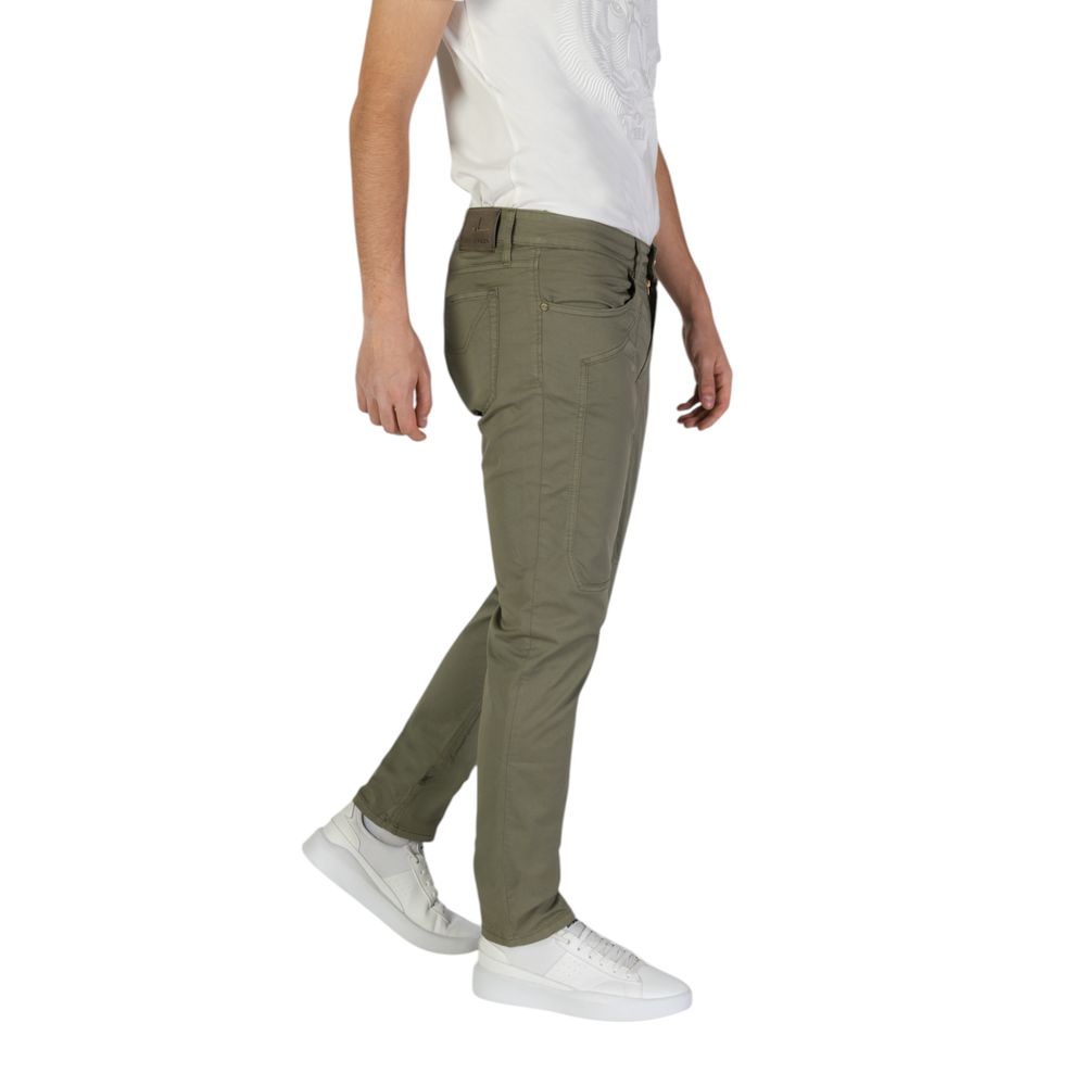 Green Cotton Skinny Pant