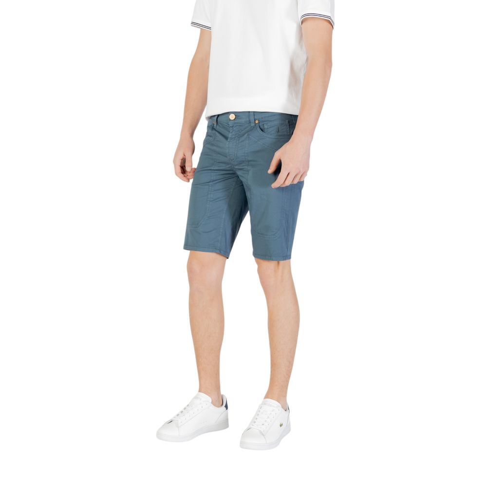 Blue Cotton Bermuda
