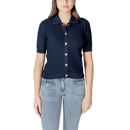 Blue Polyester Sweater