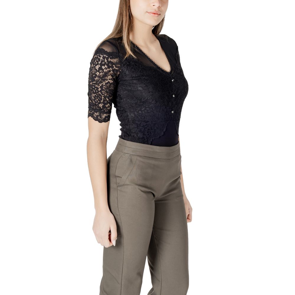 Black Viscose Bodysuit