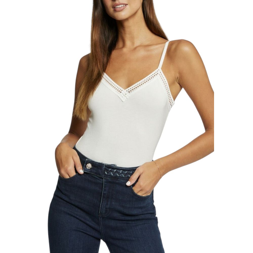 Cream Viscose Tank Top