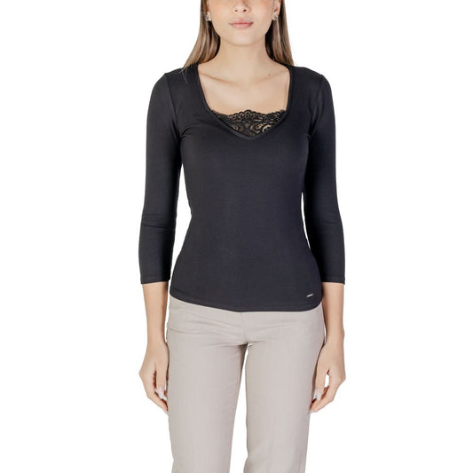Black Viscose Long Sleeve