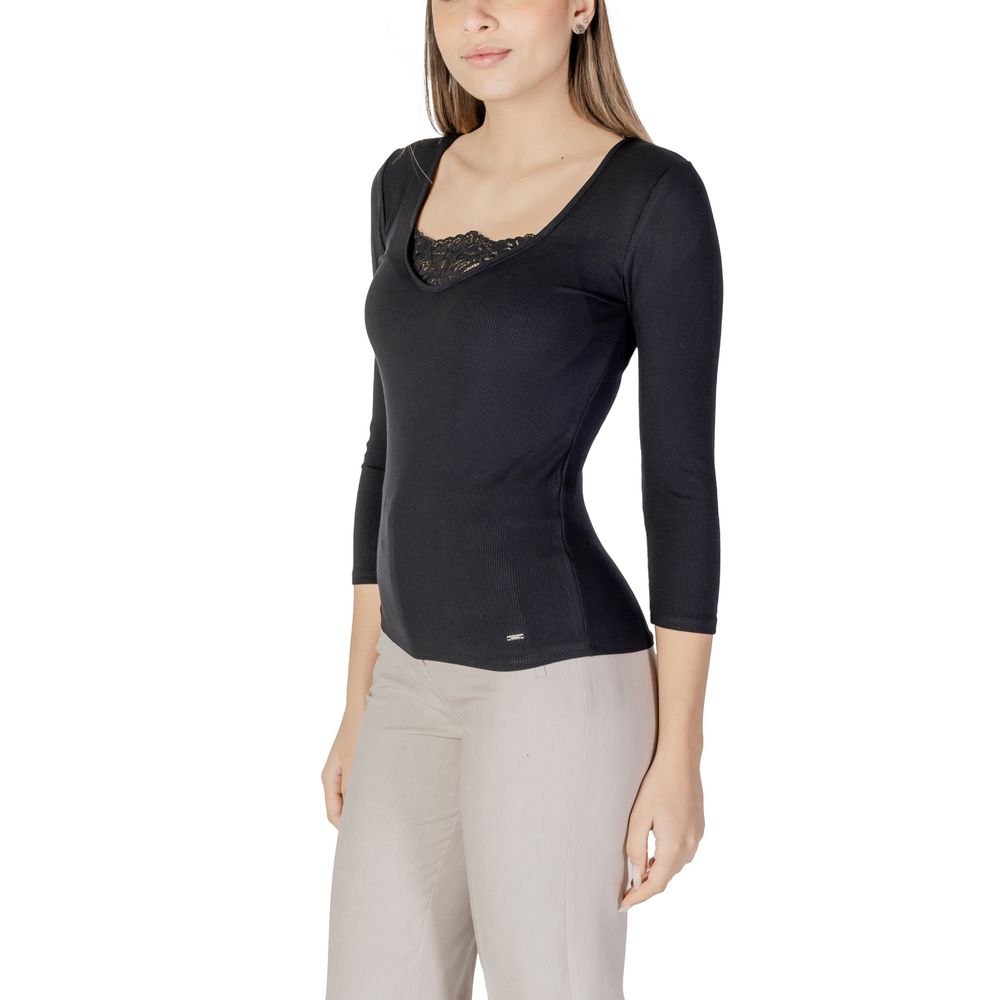 Black Viscose Long Sleeve