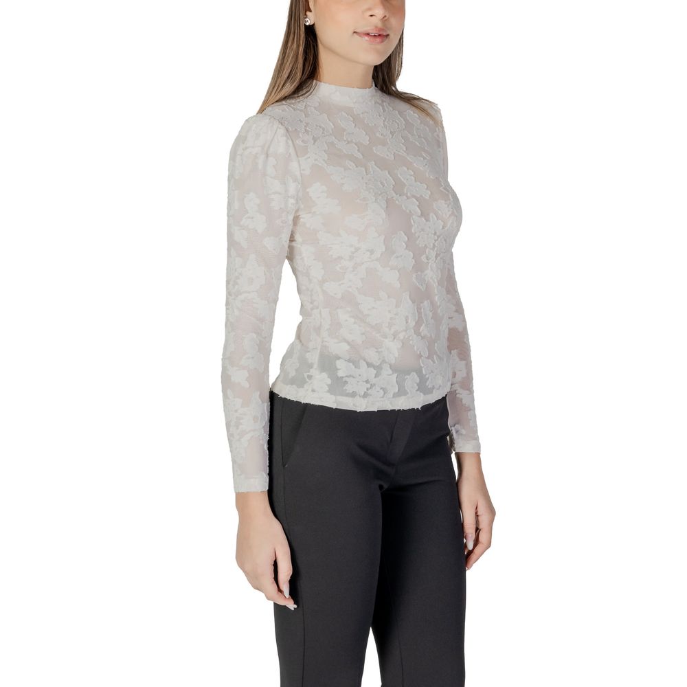 Cream Polyester Long Sleeve