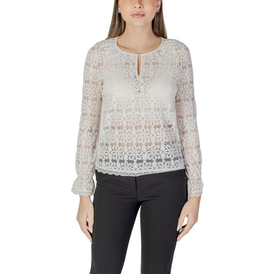 Cream Polyamide Long Sleeve