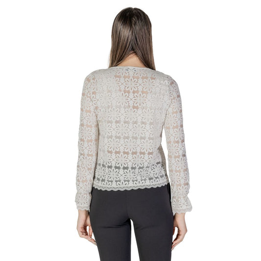 Cream Polyamide Long Sleeve