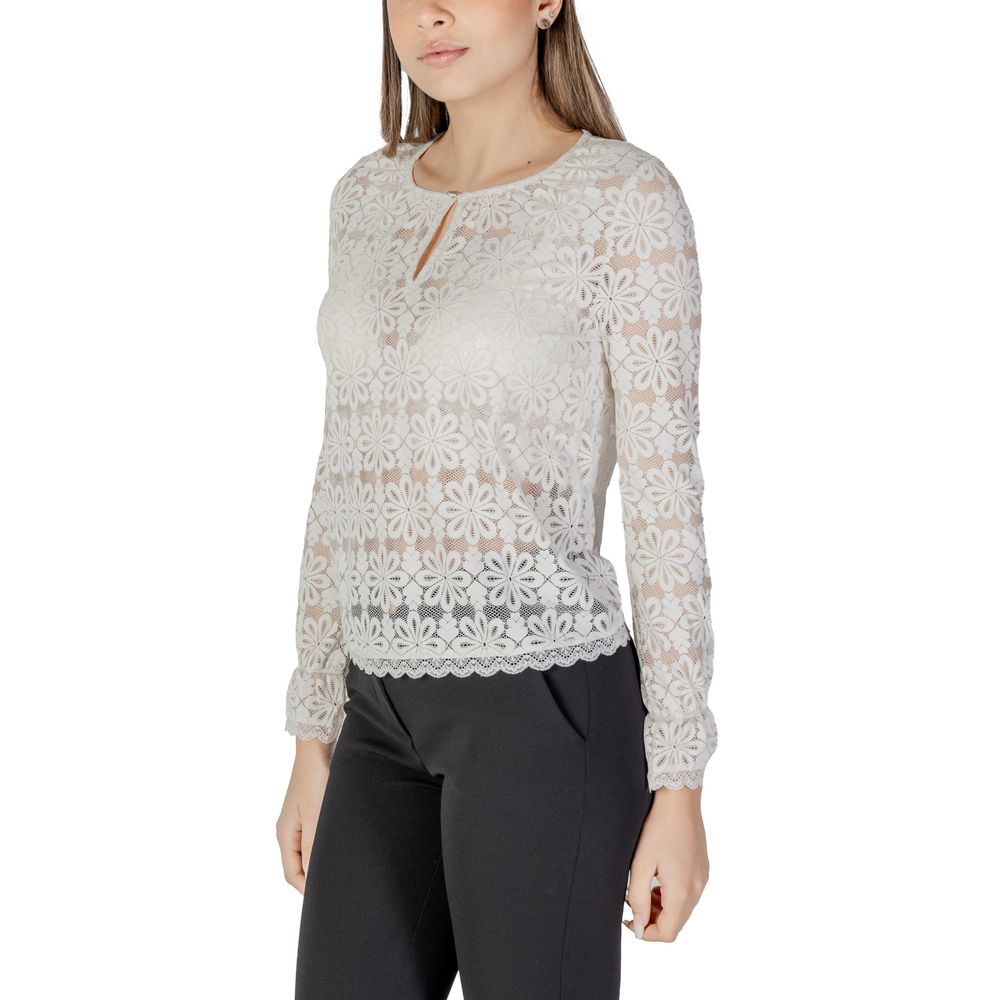 Cream Polyamide Long Sleeve