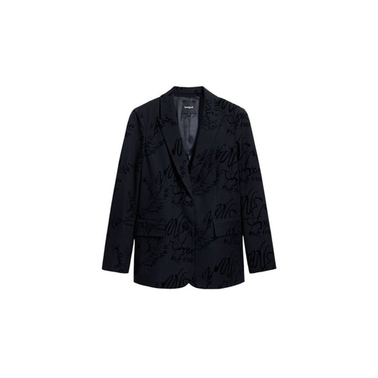 Black Polyester Blazer