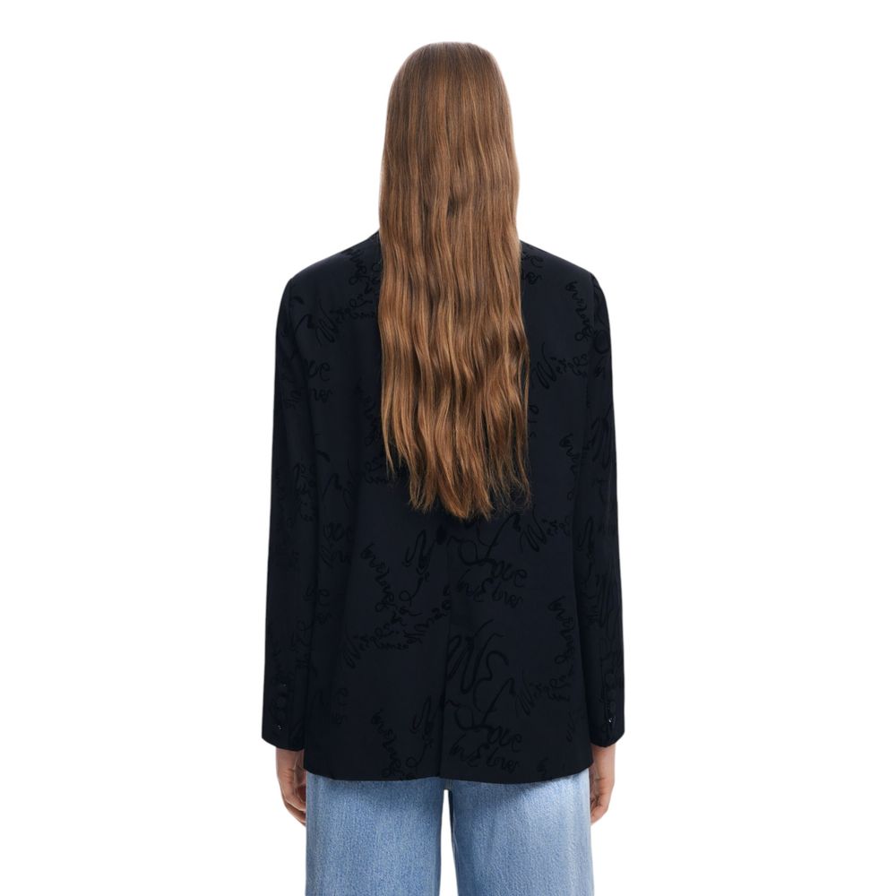 Black Polyester Blazer