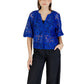 Blue Polyester Blouse