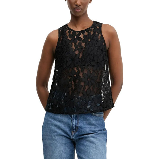 Black Polyester Tank Top