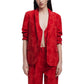 Red Cotton Blazer