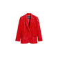 Red Cotton Blazer