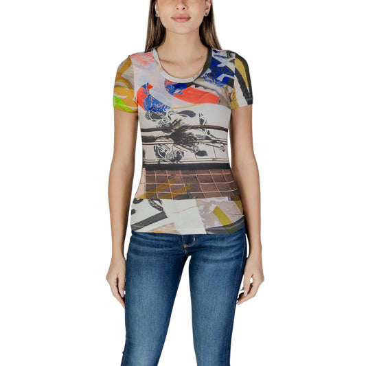 Beige Viscose T-Shirt