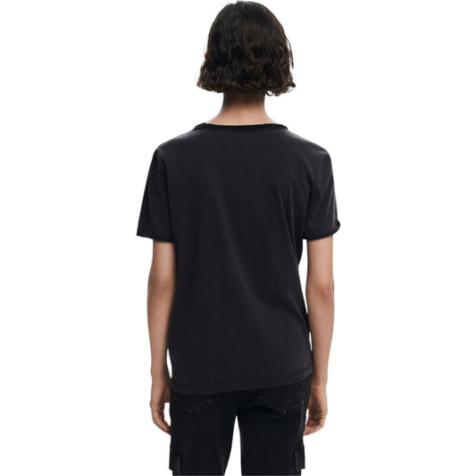 Black Cotton T-Shirt