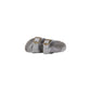 Gray Leather Slipper
