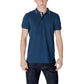 Blue Cotton Polo Shirt