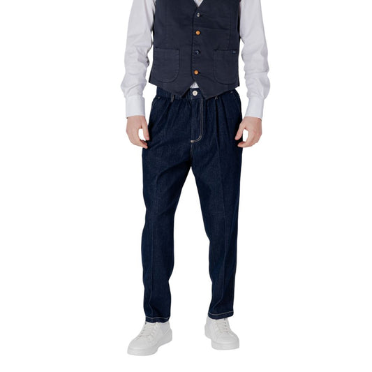 Blue Cotton Relaxed Fit Jean