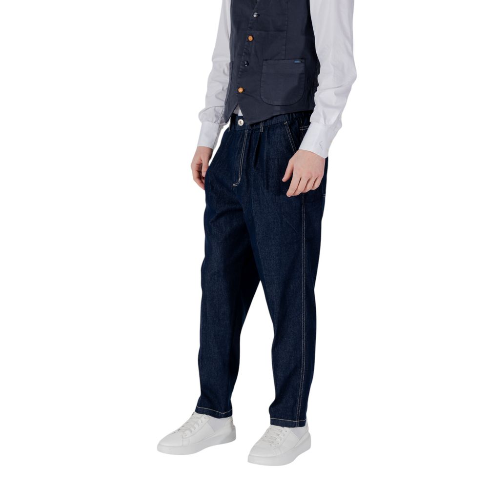Blue Cotton Relaxed Fit Jean