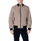 Brown Polyester Jackets & Coat