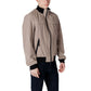 Brown Polyester Jackets & Coat
