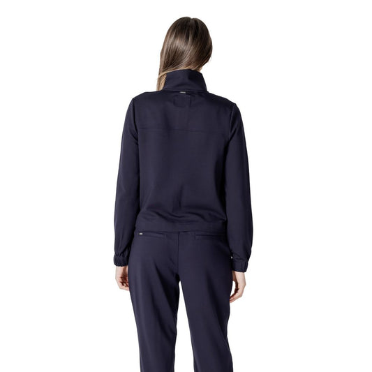 Blue Viscose Jackets & Coat