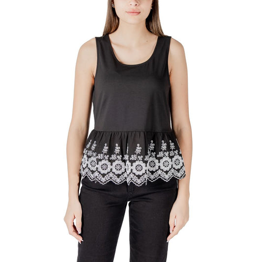 Black Cotton Tank Top