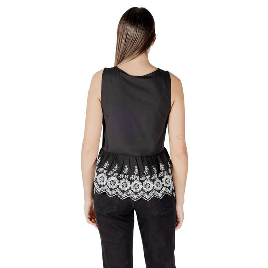 Black Cotton Tank Top