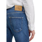 Blue Cotton Relaxed Fit Jean