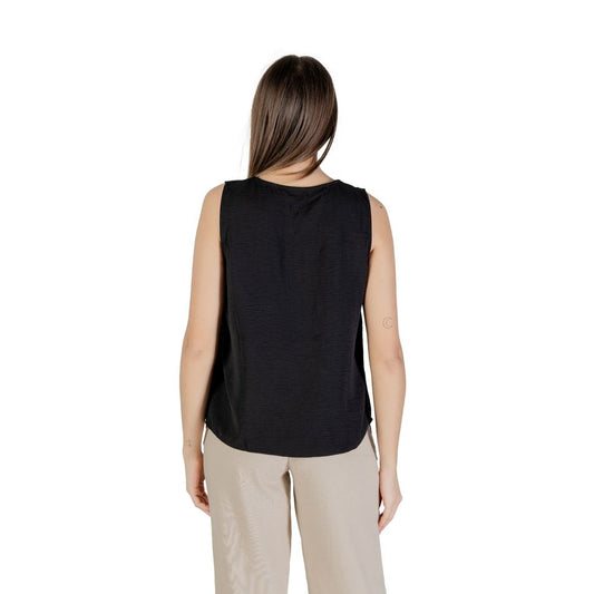 Black Recycled Polyester Tank Top