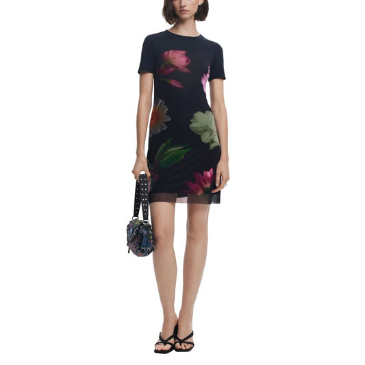 Black Polyester Short