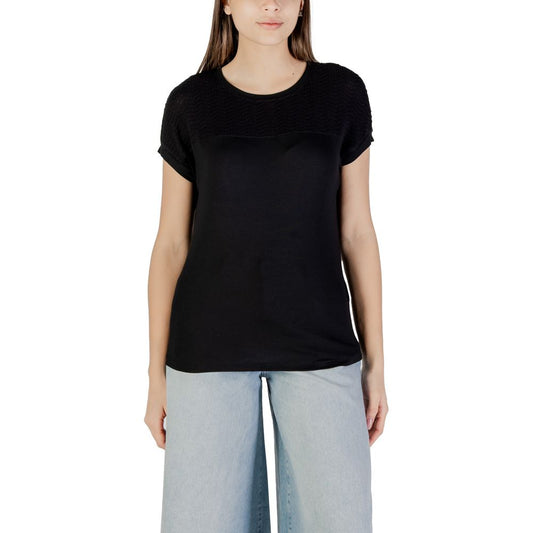 Black Viscose T-Shirt