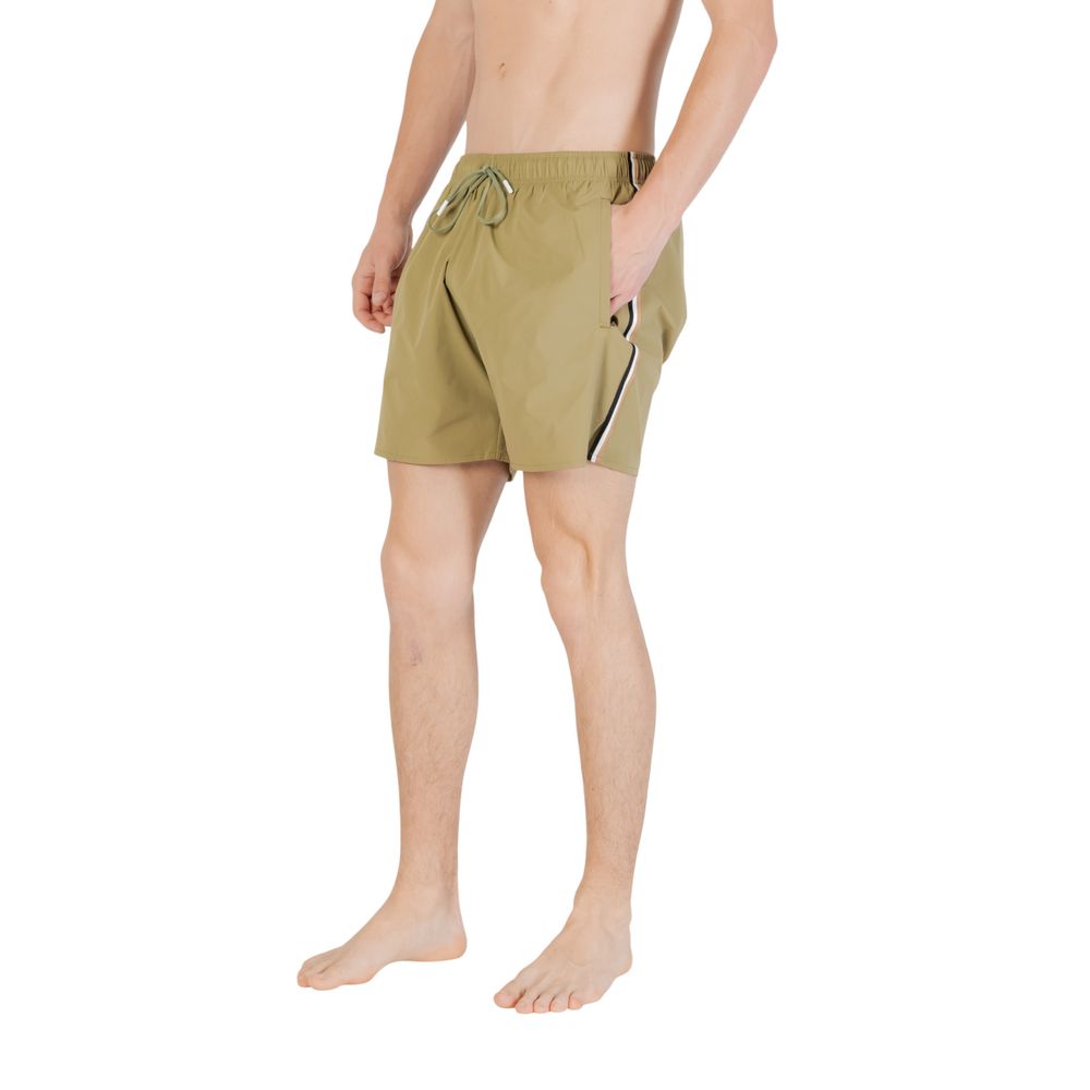 Green Polyester Swim Short