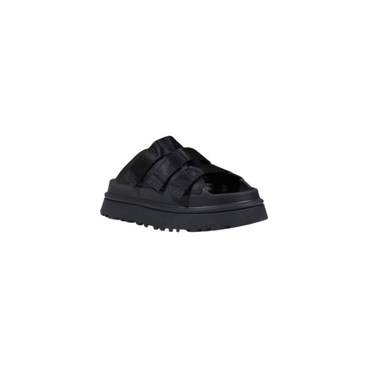 Black Artificial Leather Platform