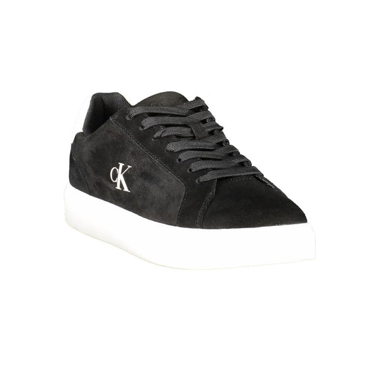 Black Leather Men Sneaker