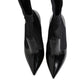 Black Stretch Stilettos Booties Socks Shoes